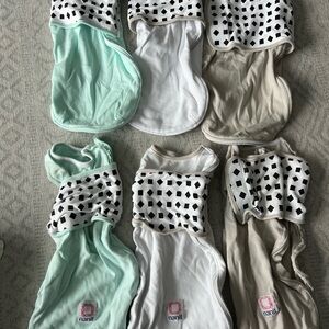 Nanit Swaddle 0-3 months - Mint, White, and Gray - Read Description!